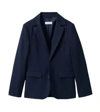 Манго элегантный пиджак slim-fit темно-синий 164