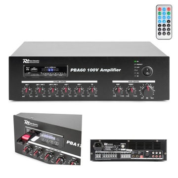 Усилитель Power Dynamics 100V 60W FM USB SD BT