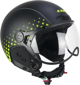 CGM EBI, Лижний шолом унісекс дорослий, чорно-жовтий FLUO