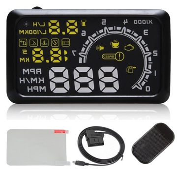 СВІТЛОДІОДНИЙ РК-ПРОЕКТОР HUD OBD2 5.5 ГОДИННИК