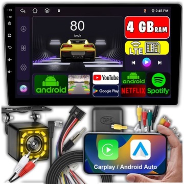 АВТОМАГНИТОЛА 2 DIN ANDROID 13 CARPLAY WIFI SIM GPS КАРТЫ RDS TOUCH