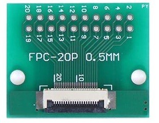 FPC / FFC 0,5 мм 20-контактный разъем адаптера для DIP