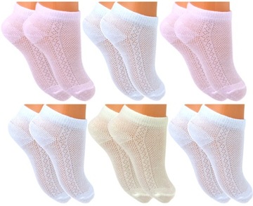6-PACK жакардові ажурні шкарпетки для дівчаток 23/26 S3