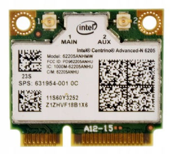 Intel Advanced-N 6205 дводіапазонна WiFi мережева карта 62205ANHM 631954-001 HP