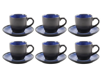 Кофейный набор 12 элементов BLACK JEANS Blue на 6 человек
