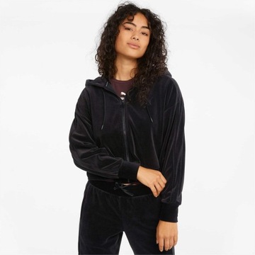 Толстовка Жіноча чорна Puma Iconic T7 Velour R. 42 XL