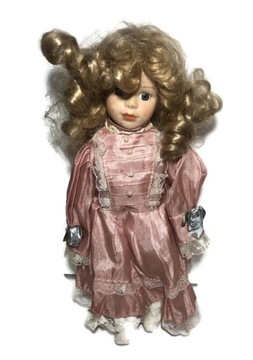 Керамическая кукла 25СМ ретро блондинка с подставкой