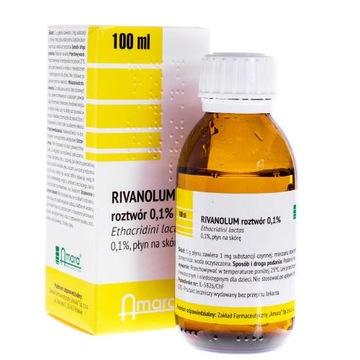 Rivanolum раствор 0.1% жидкость для кожи, 100мл