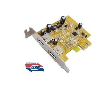 SUNIX 2 порти PCIe USB 3.0 CARD LP USB230L