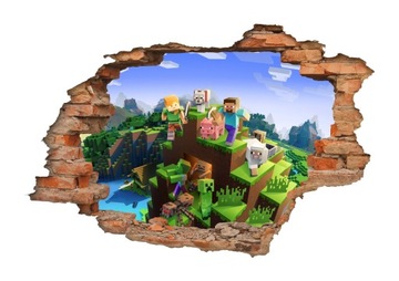 Діра ефект 3D наклейка на стіну для дитячої комп'ютерної гри