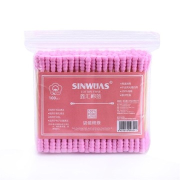 Бамбуковые палочки Sinwuas в упаковке (100 шт.упак.), двойной розовый