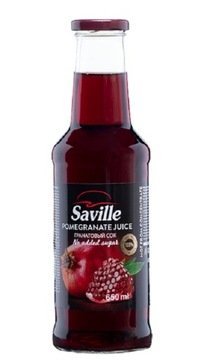 Натуральний гранатовий сік 650ml Saville