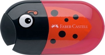 Точилка подвійна з гумкою Божа корівка Faber-Castel