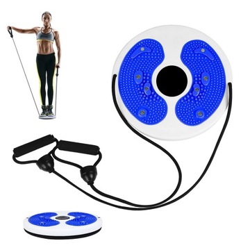 Твистер с веревками для упражнений фитнес-массажер 28 см синий