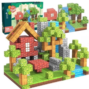 Магнітні блоки 3D MAGNETIC TILES набір XXL 154 el