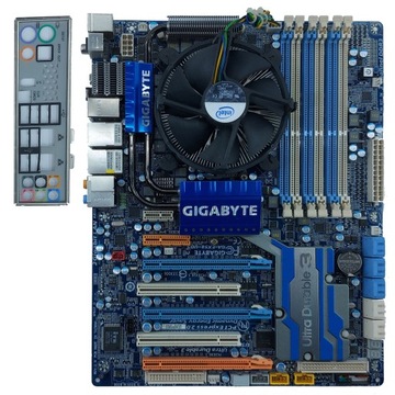 Комплект материнской платы ATX Gigabyte GA-EX58-UD5 + Intel i7-920 s1366 6xDDR3 10xSATA