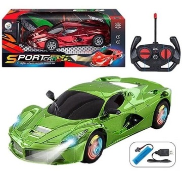 RC АВТОМОБІЛЬ СВІТИТЬСЯ RC ГОНОЧНИЙ АВТОМОБІЛЬ + ПУЛЬТ ДИСТАНЦІЙНОГО КЕРУВАННЯ