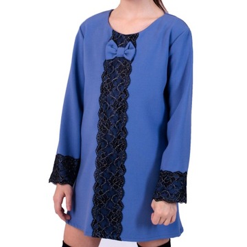 Синє плаття-туніка для дівчинки 122