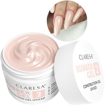 Claresa Rubber GEL Building Gel 2 щільний гель для нарощування нігтів 45 г