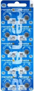 10x Renata 362 серебряная часовая батарея / SR721SW