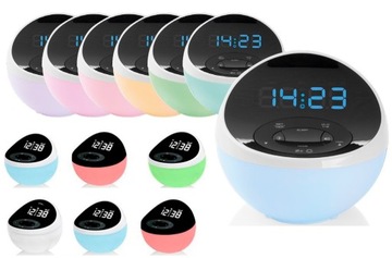 PLL FM-радио часы + ночная лампа mutli цвет LED