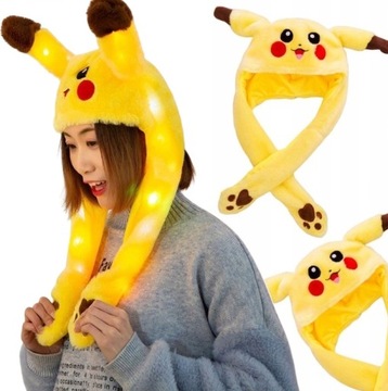 POKEMON PIKACHU CAP ДВИЖУЩИЕСЯ УШИ СВЕТЯТСЯ LED