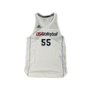 Білий жіночий топ 55 Adidas USA VOLLEYBALL S