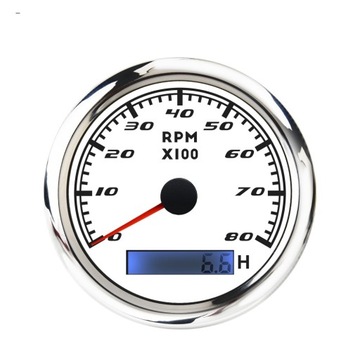 Тахометр 0-8000 об / мин часы с моточасами 85 мм