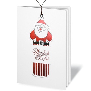 Різдвяні листівки без друку висувний Санта-Клаус
