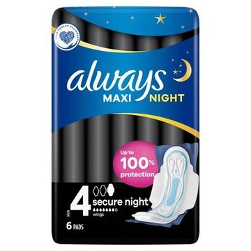 ALWAYS Maxi Night гігієнічні прокладки 6шт