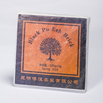 Чай черный пуэр прессованный Шу-Китай Хун Чжуан 100 г куб