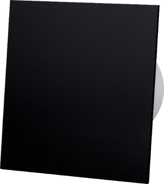Вентилятор ванной комнаты 100 мм панель черный глянец плексиглас тихий AIRROXY