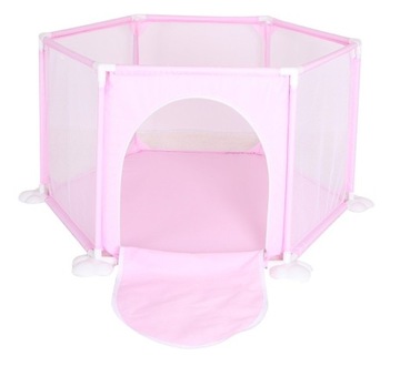 Палатка домик розовый манеж 116X65 см детская площадка