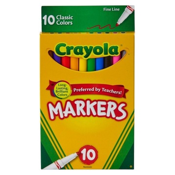CRAYOLA markery 10 kolorów