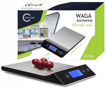 Хромированные кухонные электронные весы 5 кг / 1 г
