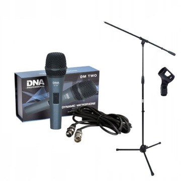 ДНК DM два вокальный микрофон + 5 м кабель + микрофон стенд комплект