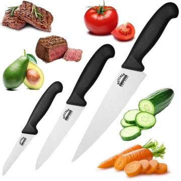 Набор из 3 кухонных ножей шеф-повара Самура мясника
