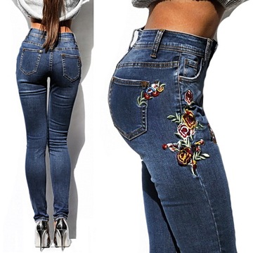 RE - 026 вышивка джинсы брюки женские джинсовые XXS /25