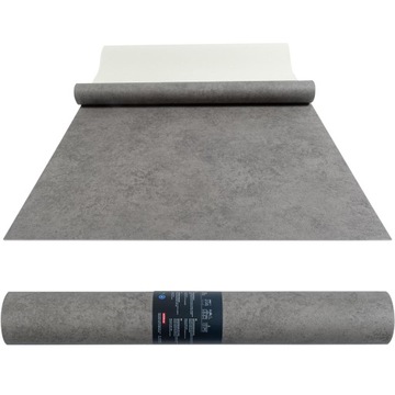 Виниловый ковер ПВХ коврик 67x200 см узор бетон серый