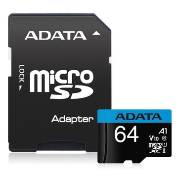 Adata microSD Premier 64GB UHS1 / CL10 / A1 + адаптер