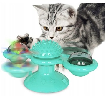 Интерактивная игрушка для кошек светящаяся 360 ° когтеточка