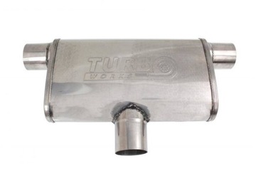 Глушитель средний задний 63,5 мм TurboWorks LT 409SS