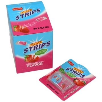 Листя зі смаком полуниці Fresh STRIPS Pack 20штх0, 8 г без цукру