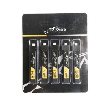 TATTU АКУМУЛЯТОРНА БАТАРЕЯ 5 ШТ LIPO 300MAH 3,8 V 75C 1S1P HV BT2.0. 5