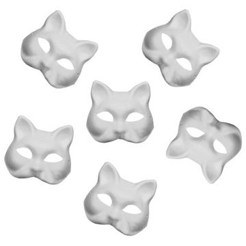 6× маска для обличчя для кішок Therian Halloween Cat маска для малювання DIY