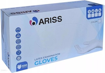 Латексные перчатки фиолетовый сильный ARISS 100шт размер"L"