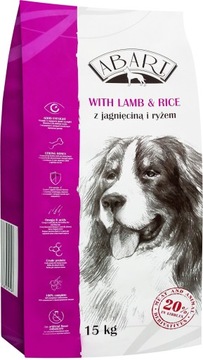 ABART Dog 15kg Lamb Rice 20% Meat Hit