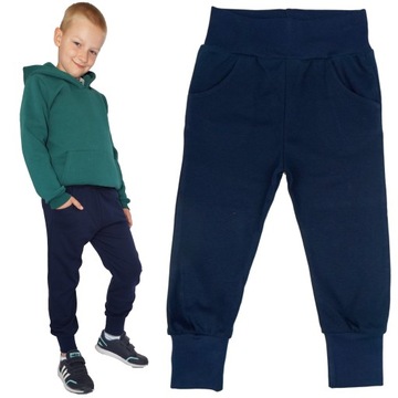 Темно-синие брюки для мальчиков хлопок карманы 116
