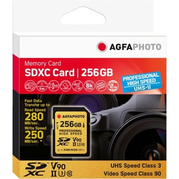 AgfaPhoto SDXC UHS II 256GB Professional High Speed U3 V90
