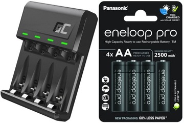 Зарядний пристрій для акумуляторів AA AAA + 4 батареї ENELOOP Pro AA 2500